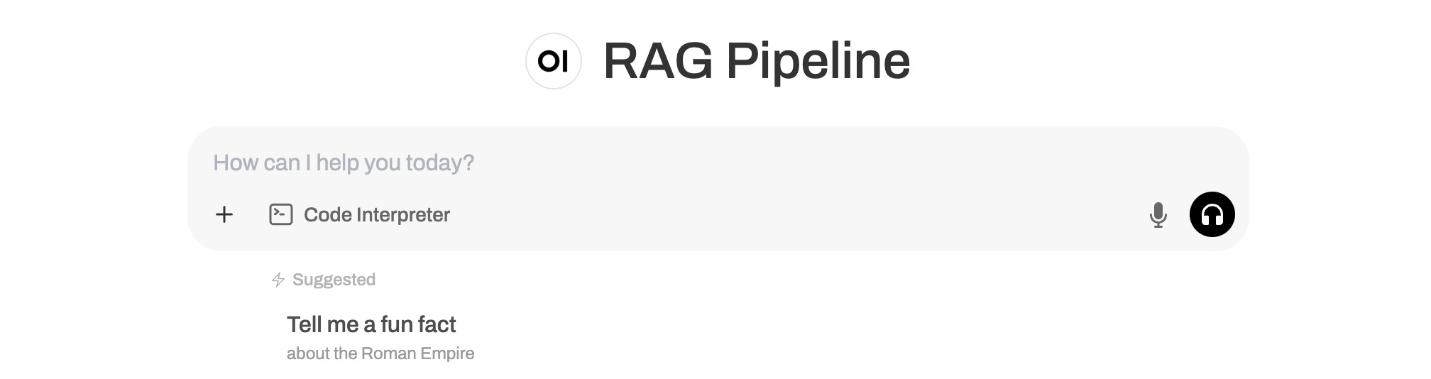 Screenshot of the Open WebUI query interface Screenshot of the Open WebUI query interface