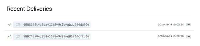 GitHub Webhook - Recent Deliveries GitHub Webhook - Recent Deliveries