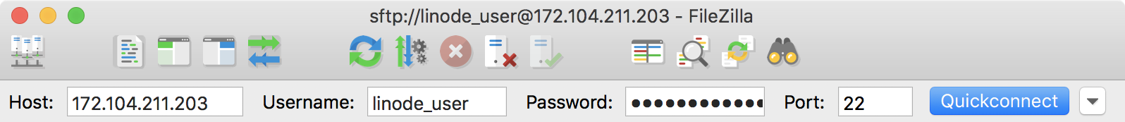 FileZilla Quickconnect FileZilla Quickconnect