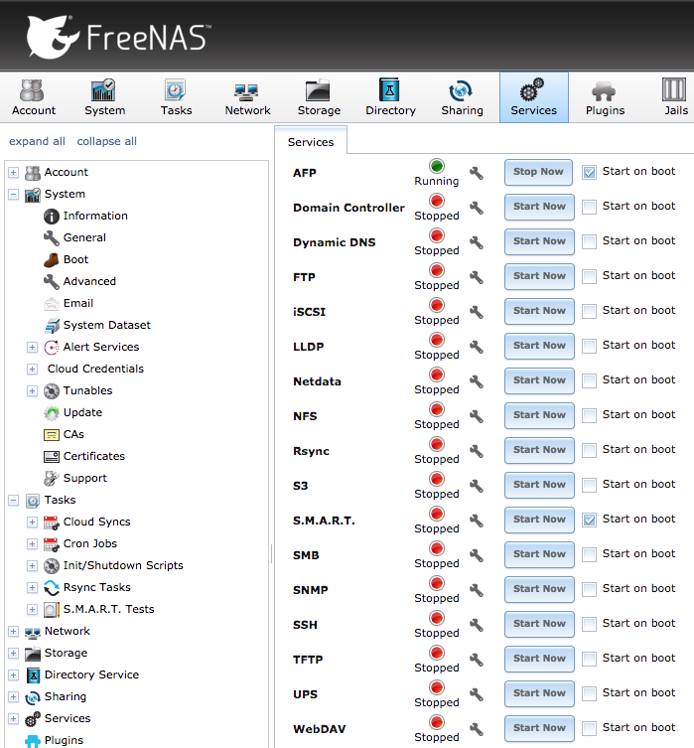 FreeNAS Services FreeNAS Services