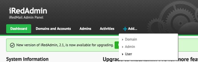 iRedMail Add User iRedMail Add User