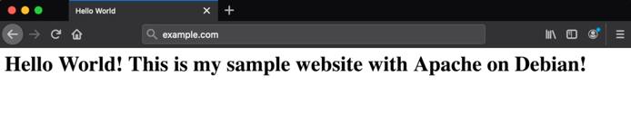 Sample Website Loaded in Browser Sample Website Loaded in Browser