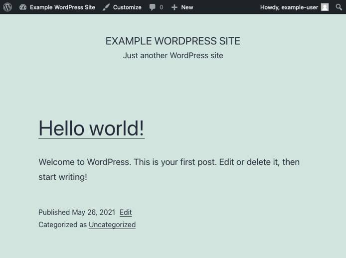 WordPresss default, Hello, World! post. WordPresss default, Hello, World! post.