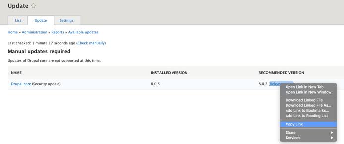 A Drupal Update A Drupal Update