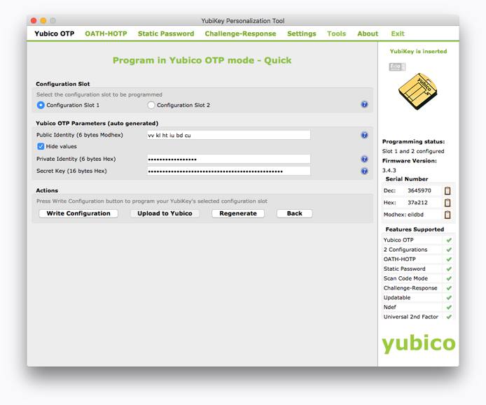 YubiKey Personalization Tool YubiKey Personalization Tool