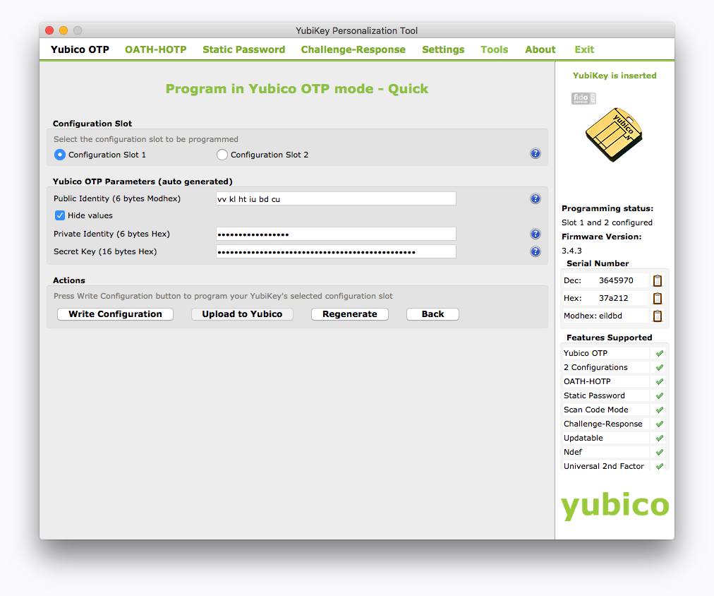 YubiKey Personalization Tool YubiKey Personalization Tool