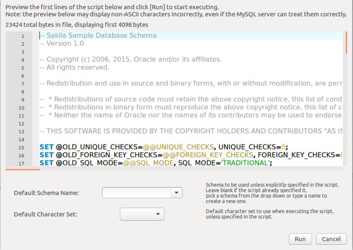 MySQL Workbench Script MySQL Workbench Script