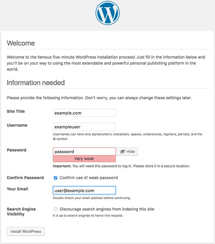 WordPress Administrative Information WordPress Administrative Information