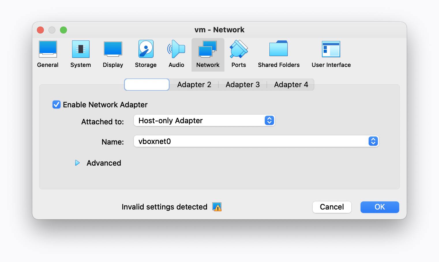 VirtualBox - Raven VM Network Settings - Host-only Adapter Selected VirtualBox - Raven VM Network Settings - Host-only Adapter Selected