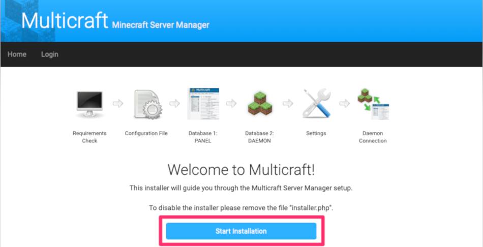 Multicraft Installer. Multicraft Installer.
