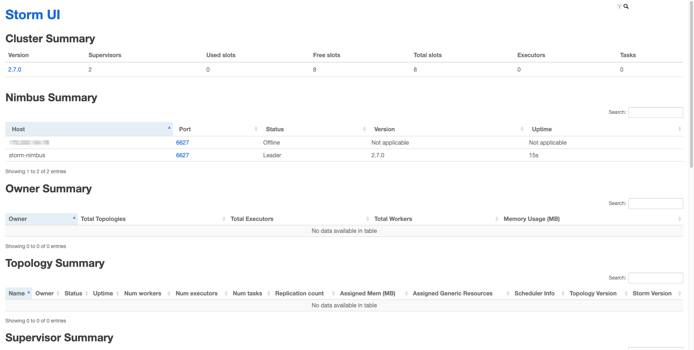 The Storm UI. The Storm UI.