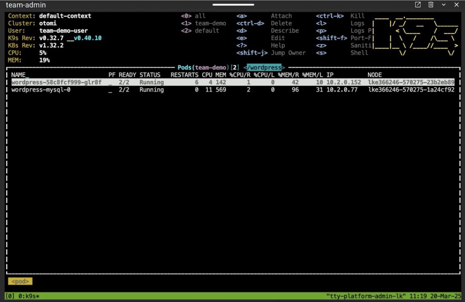 Pod Running Pod Running