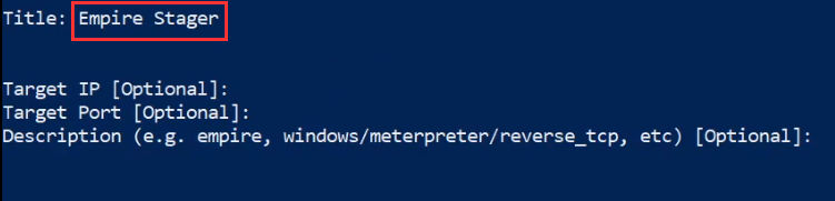 Luckystrike prompt - add payload form Luckystrike prompt - add payload form