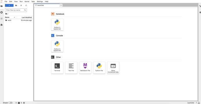 Screenshot of the Jupyter base page Screenshot of the Jupyter base page
