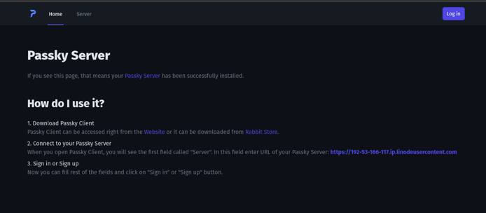 Screenshot of Passky front page Screenshot of Passky front page