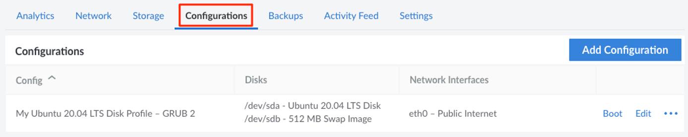 Viewing configuration profiles Viewing configuration profiles