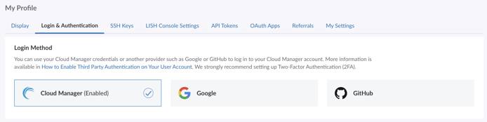 Select the Login Method Select the Login Method